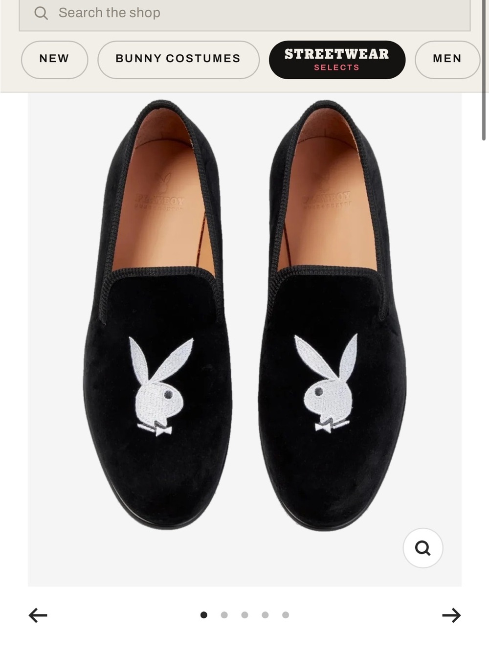 Black Velvet Slip-On Playboy Loafers